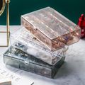 Two Layers Jewelry Box 30 Compartments Plastic Jewelry Organizer Display Storage Case for Earrings Necklace Bracelets Rings White