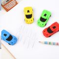 4-pack Car Shaped Erasers Cartoon Racing Car Pencil Eraser Detachable Assembled Toy Eraser (Random Color) Multi-color image 2