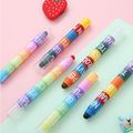 2-pack Splicing Highlighter Marker Pen 12 Color Patchwork Highlighter Crayons Student Stationery School Supplies Multi-color image 2