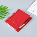 Spiral Notebook with Pen & Kraft Cover Simple Wirebound Journal Notepad Office School Supply Stationery Red image 1