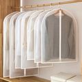 5-pack Hanging Garment Bag Clear Full Zipper Waterproof Suit Bags Dust Cover for Coat Jacket Sweater Suits Dress White