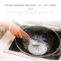 2 In 1 Long Handle Pot Brush Dish Bowl Washing Cleaning Brush Household Cleaning Tools Light Grey