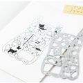 3-pack Metal Stencil Bookmark DIY Stencil Templates for Engraving Painting Scrapbooking Silver