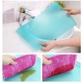4Pcs Refrigerator Liner Mats Non-slip Kitchen Shelf Liner Drawer Liners Table Placemats Can Be Cut White