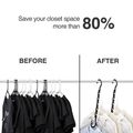1-pack Magic Hangers Space Saving Clothes Hangers 360° Rotatable Plastic Hangers with 5 Holes White image 3