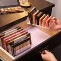 Plastic Divided Cosmetic Palette Organizer 7-Section Divided Eyeshadow Makeup Palette Storage White image 3