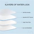 10-pack Baby Disposable Changing Pads Waterproof Breathable Diaper Underpads Bed Table Protector Mat White