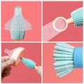 Portable Shake Baby Bottle Brush Set 360° Rotation Baby Pacifier Cleaning Brushes with Storage Box Grey