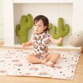 Baby Splat Mat for Under High Chair Waterproof Spill Mat Floor Protector Portable Play Mat Table Cloth Beige