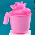 Baby Cartoon Shampoo Cup Kids Shampoo Rinse Cup Shower Sprinkler Spoon Bathroom Accessories Pink image 1