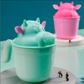 Baby Cartoon Shampoo Cup Kids Shampoo Rinse Cup Shower Sprinkler Spoon Bathroom Accessories Pink image 2