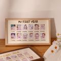 Baby Frame My First Year Photo Moments Baby Keepsake Picture Frame Nursery Decor Baby Milestone Picture Frames Apricot image 5