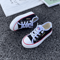 Toddler / Kid Lace Up Colorblock Canvas Shoes Black image 2