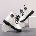 Toddler / Kid Letter Pattern Lace Up Boots Beige image 1