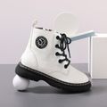 Toddler / Kid Letter Pattern Lace Up Boots Beige image 2