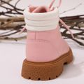 Toddler / Kid Color Block Lace Up Boots Pink image 5