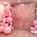 Backdrop Curtain Square Rain Silk Curtain Background Wall Sequin Square Streamer Backdrop for Birthday Wedding Anniversary Party Decor Rose Gold image 2