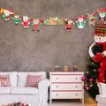 Christmas Banner Bunting Garland Decorations Xmas Party Flags Hanging Decoration Supplies Light Green image 4