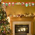 Christmas Banner Bunting Garland Decorations Xmas Party Flags Hanging Decoration Supplies Light Green image 5
