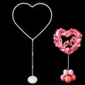 16 pçs/conjunto kit de arco de balão de coração coluna de suporte de balão para decoração de fundo de festa (sem balões) Branco image 2