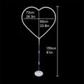 16pcs/set Heart Balloon Arch Kit Balloon Stand Column for Party Background Decor (Without Balloons) White image 3
