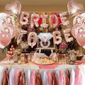 44Pcs Bride to Be Decoration Set Balloons Combo with Diamond Ring Love Heart Balloons & Tassel Decor Props Multi-color image 1