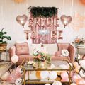 44Pcs Bride to Be Decoration Set Balloons Combo with Diamond Ring Love Heart Balloons & Tassel Decor Props Multi-color image 3