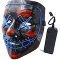 1pc Halloween LED Mask Glow Costume Scary Mask for Party Supplies Favor Multi-color