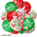 50Pcs Christmas Balloons Set 10 Inch Red Green White Balloons for Xmas Party Decorations Ornaments Multi-color image 1