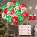 50Pcs Christmas Balloons Set 10 Inch Red Green White Balloons for Xmas Party Decorations Ornaments Multi-color image 3