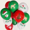 50 قطعة من بالونات الكريسماس مجموعة 10 بوصة بالونات حمراء وخضراء بيضاء لتزيين حفلات الكريسماس كتلة اللون image 3