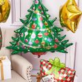 5 peças decorações de balão de natal árvore de natal e presente de natal e balões em forma de estrela dourada conjunto ornamentos Multicolorido image 3