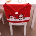 1pc Christmas Chair Back Covers Non-woven Santa Claus Hat  Chair Covers Xmas Dining Chair Decoration Multi-color image 2