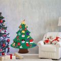 albero di natale in feltro fai da te con 27 pezzi di ornamenti staccabili per decorazioni natalizie da appendere alla parete Multicolore image 4