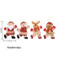 4 peças árvore de natal boneco de neve e papai noel e alces e decoração de suspensão de urso Multicolorido image 1