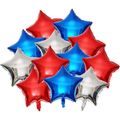 15pcs Red Silver and Blue USA Flag Foil Balloon Star Shaped for Independence Day Party Favours Multi-color image 2