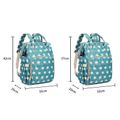 Independence Day Stars Pattern Diaper Bag Backpack Waterproof Large Capacity Diaper Tote with Stroller Straps Blue