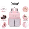 Diaper Bag Backpack Mom Bag Multifunction Travel Handle Back Pack with Stroller Buckle Pink image 2