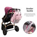 Diaper Bag Backpack Mom Bag Multifunction Travel Handle Back Pack with Stroller Buckle Pink image 3