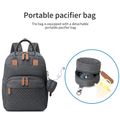 Diaper Bag Backpack Multifunction Waterproof Baby Changing Back Pack with Portable Detachable Pacifier Bag for Mom & Dad Grey image 3