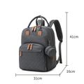Diaper Bag Backpack Multifunction Waterproof Baby Changing Back Pack with Portable Detachable Pacifier Bag for Mom & Dad Grey