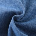 Baby Boy Fleece Lapel Collar Spliced Denim Long-sleeve Zipper Jacket Blue image 1