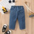Baby Boy Colorful Letter Embroidered Jeans Blue