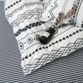 3-teiliges Boho-Chic-Bettwäsche-Set 1 Bettbezug und 2 Kissenbezüge mit geometrischem Print im Bohemian-Stil weiß image 4