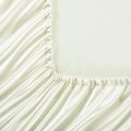 Protetor de colchão de cetim antiderrapante capa de colchão de seda de cetim artificial macio lençol sem rugas Cor Bege image 3