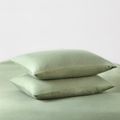 3-teiliges olivgrünes Bettbezug-Set, minimalistisches, solides, weiches Bettbezug-Set, 1 Bettbezug und 2 Kissenbezüge grün image 4