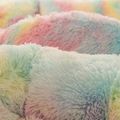 3 Piece Rainbow Tie Dye Plush Bedding Set 1 Fuzzy Fleece Duvet Cover & 2 Pillow Cases Multi-color image 2
