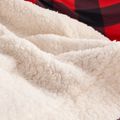 طقم سرير منقوش جاموس من 3 قطع ، 1 بطانية صوف قطيفة و 2 كيس وسادة احمر ابيض image 3