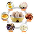 جهاز طهي البيض السريع سعة 7 بيضات ، جهاز طهي البيض الكهربائي مع خاصية الإغلاق التلقائي أبيض image 2