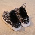 Toddler / Kid Breathable Lace- up LED Sneakers Black